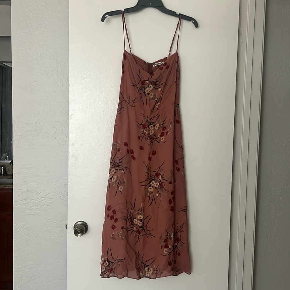 Reformation pink floral midi dress